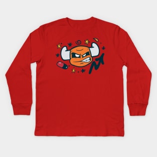 Angry Toro Kids Long Sleeve T-Shirt